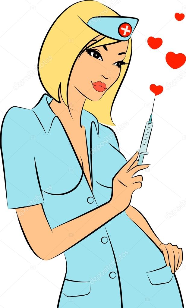 Nurse ready to make an injection Stock Vector Image by ©Forewer #7195974