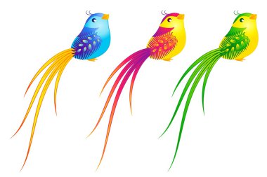 Beautiful little birds clipart