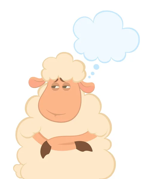 Ilustración de ovejas de dibujos animados — Vector de stock
