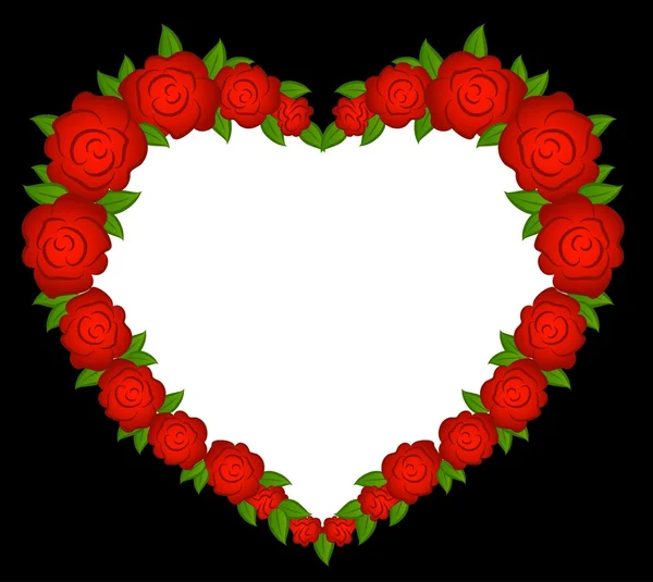 Srdce s krásnými květinami — Stockový vektor