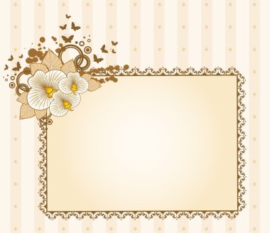 Background with beautiful orchids clipart