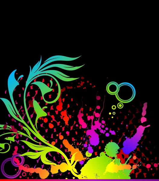 Grunge bannière abstraite avec taches — Image vectorielle