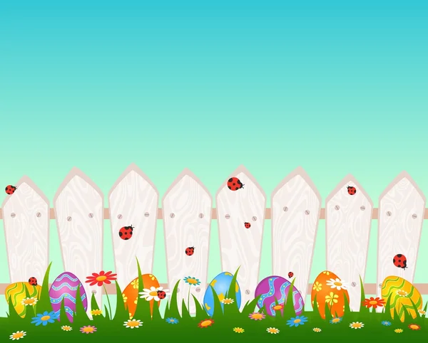 Œuf de Pâques. Carte de Pâques — Image vectorielle