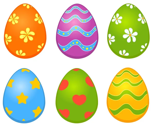 Paskalya yumurta renkli. Paskalya kartı — Stok Vektör