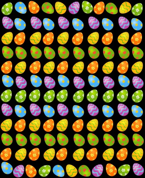 Påsk färgade ägg. Påskkort — Stock vektor