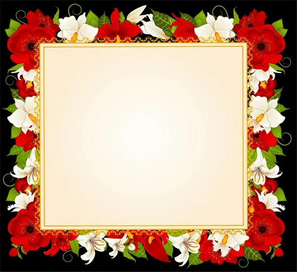 Vektor Hintergrund mit schönen Blumen — Stockvektor