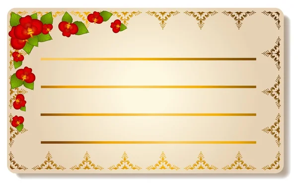 Абстрактная визитная карточка с красивыми цветами — стоковый вектор