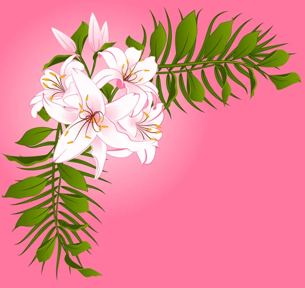 Background with flowers. Vector — Stock Vector