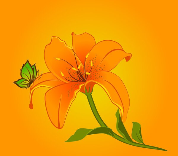 Background with flowers. Vector