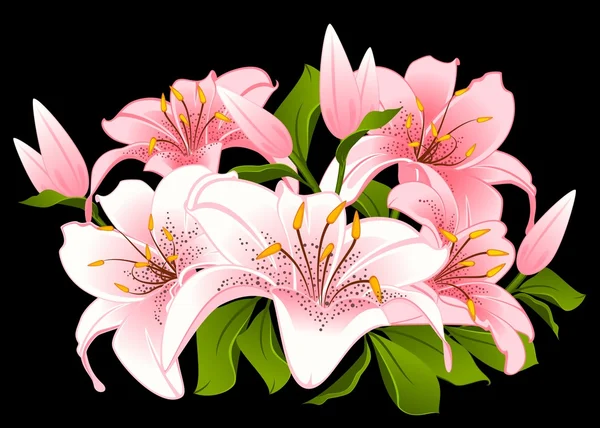 Achtergrond met bloemen. vector — Stockvector