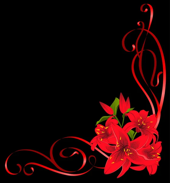 花の背景。ベクトル — ストックベクタ