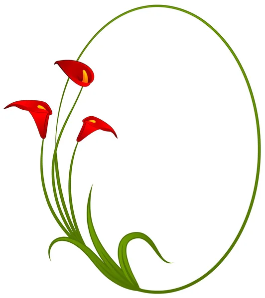Hintergrund mit schönen tropischen Lilien — Stockvektor