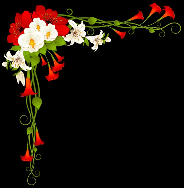 Fondo con hermosas lilas tropicales — Archivo Imágenes Vectoriales
