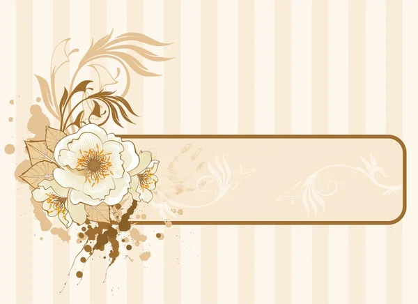 Abstrakter Hintergrund mit schönen Blumen und Klecksen — Stockvektor