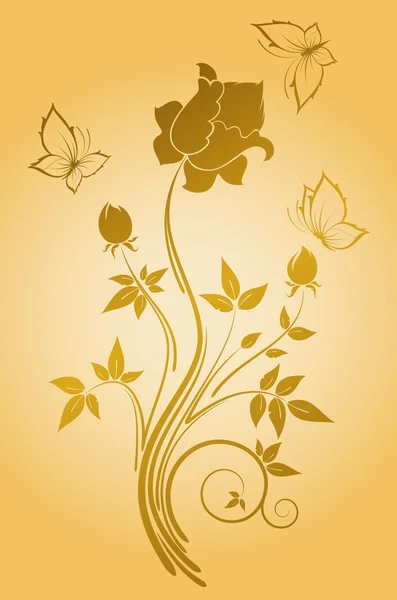 Background with abstract flowers — Stock Vector