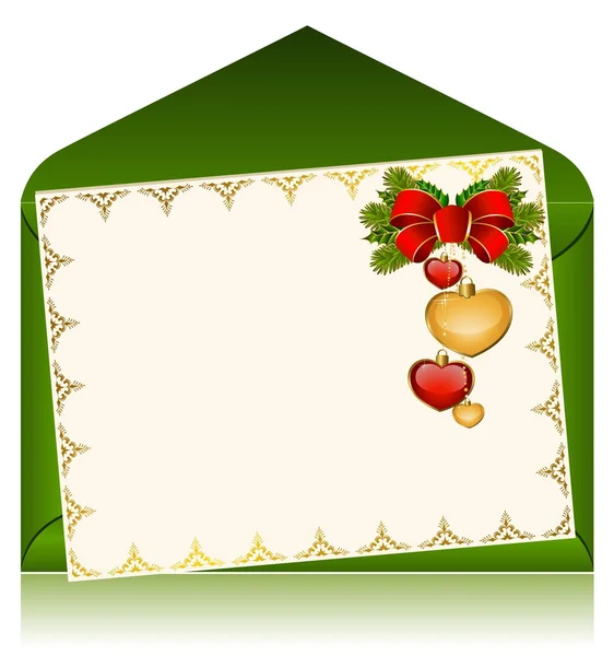 Christmas celebratory envelope — Stock Vector