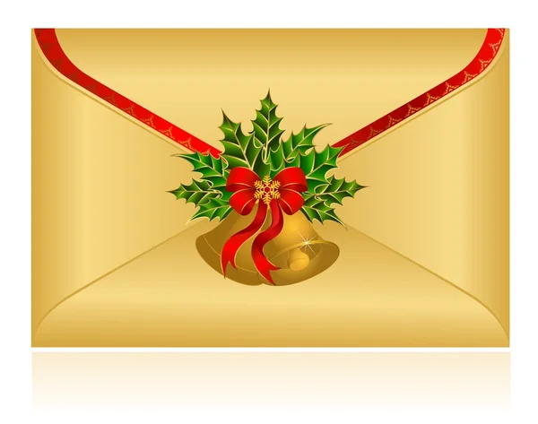 Christmas celebratory envelope — Stock Vector
