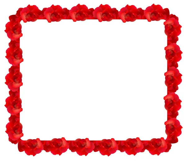 Cadre rose rouge — Image vectorielle