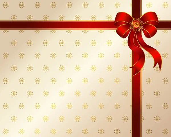 赤の弓とクリスマスの背景μπλοκ ορθογραφία εστίαση πέφτουν ως σύμβολο λόγω έλλειψης concent — ストックベクタ