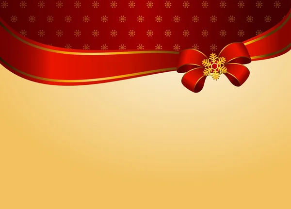 红色蝴蝶结圣诞背景 — 图库矢量图片