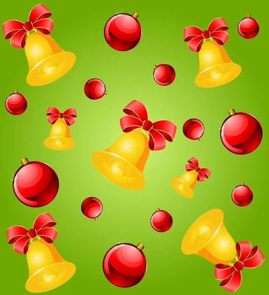 Fond de Noël avec cloche — Image vectorielle