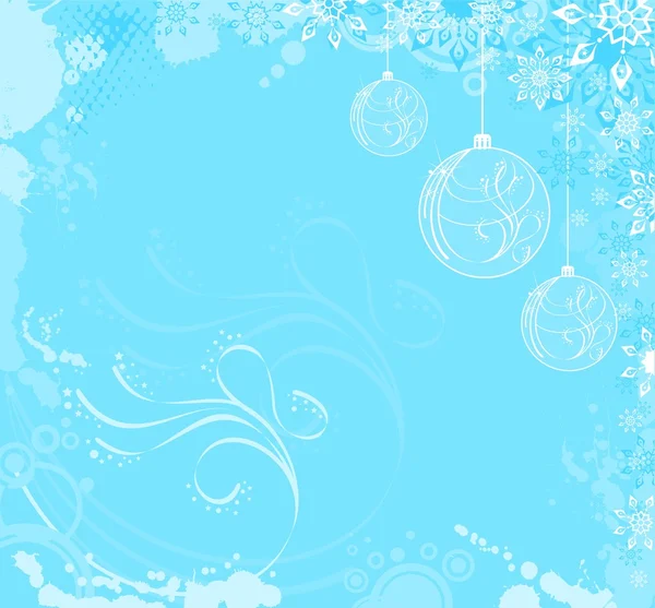 Weihnachtskugeln auf abstraktem Hintergrund — Stockvektor