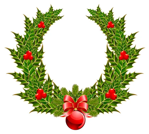 Різдвяна гілка з ягодами — стоковий вектор