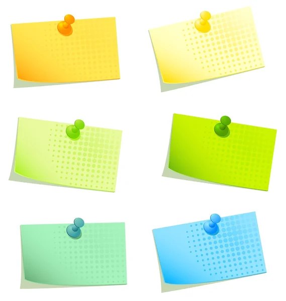 Sticky papers set — Stock Vector