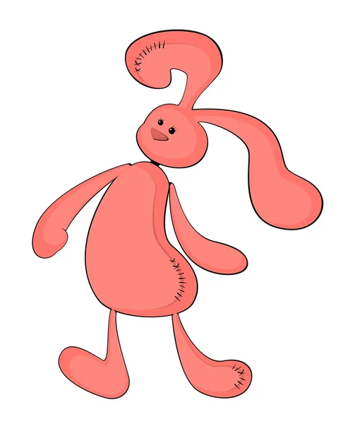 Cartone animato piccolo coniglietto giocattolo — Vettoriale Stock