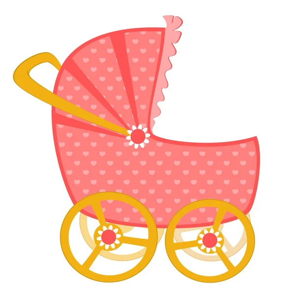 Vecteur gribouiller bébé chariot — Image vectorielle