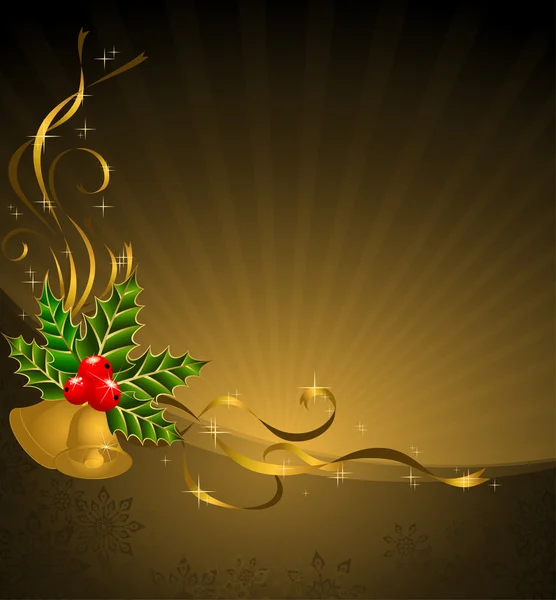 Bluebell de Noël avec rubans — Image vectorielle