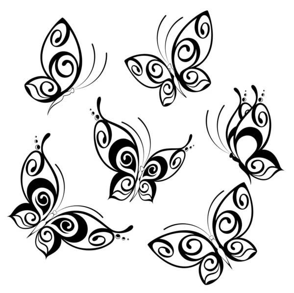 抽象的な蝶。美しいベクトル イラスト — ストックベクタ