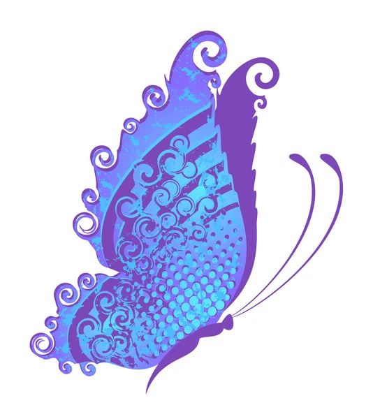Bir tasarım güzel kelebek — Stok Vektör