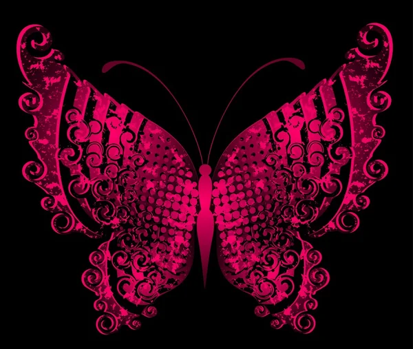 Hermosa mariposa tropical — Archivo Imágenes Vectoriales