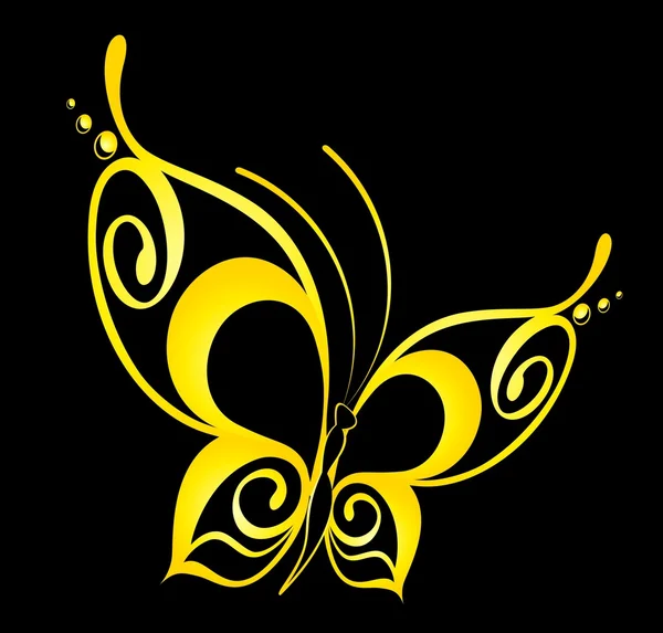 Papillon abstrait. Belle illustration vectorielle — Image vectorielle