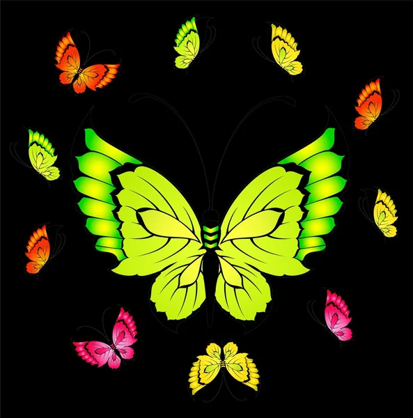 एक डिजाइन के लिए वेक्टर सुंदर तितली — स्टॉक वेक्टर