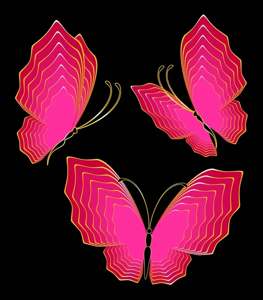 Όμορφη πεταλούδα για ένα σχέδιο — Διανυσματικό Αρχείο