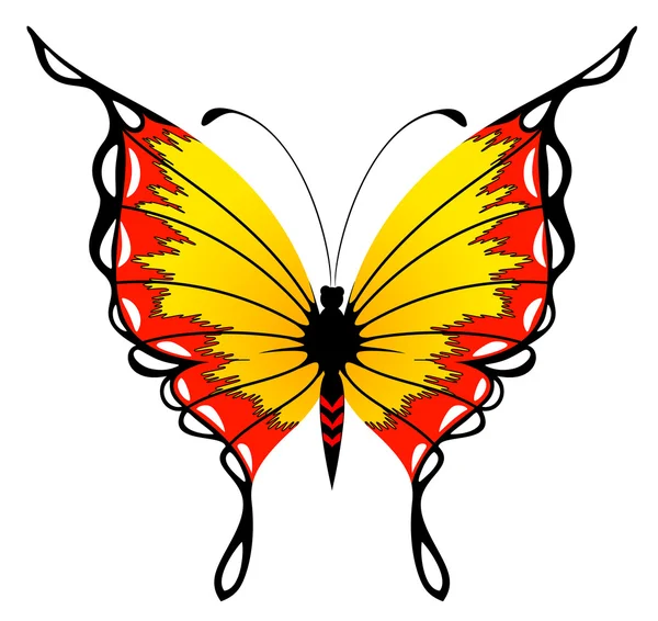 Όμορφη πεταλούδα για ένα σχέδιο — Διανυσματικό Αρχείο