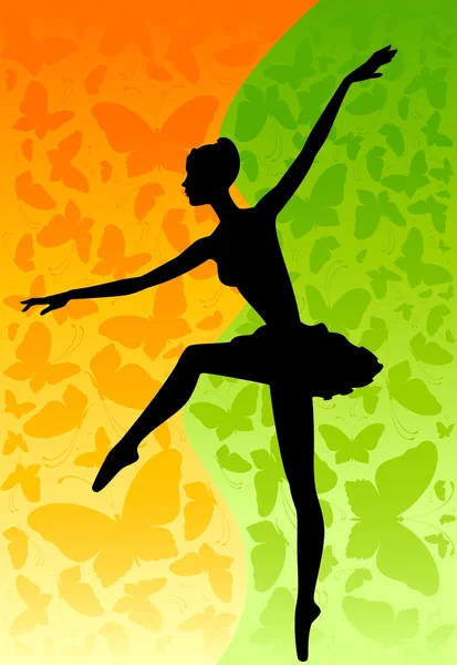 Bailarina de ballet Vector — Vector de stock