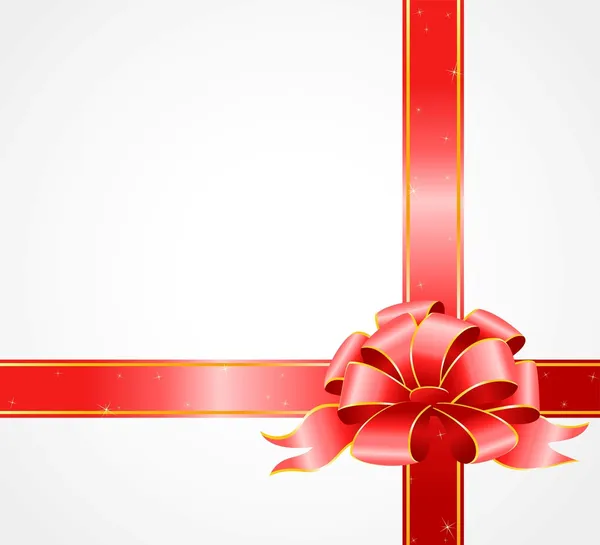 Gyönyörű ajándék egy nagy színes íj-a christmastides — Stock Vector