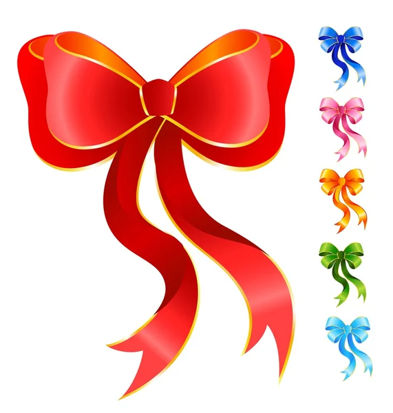 Різдвяний святковий лук для дизайну різдвяних подарунків — стоковий вектор