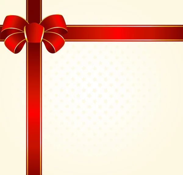 Gyönyörű ajándék egy nagy színes íj-a christmastides — Stock Vector