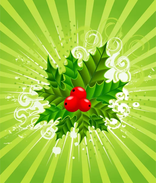 Gyönyörű karácsonyi zöld háttér — Stock Vector