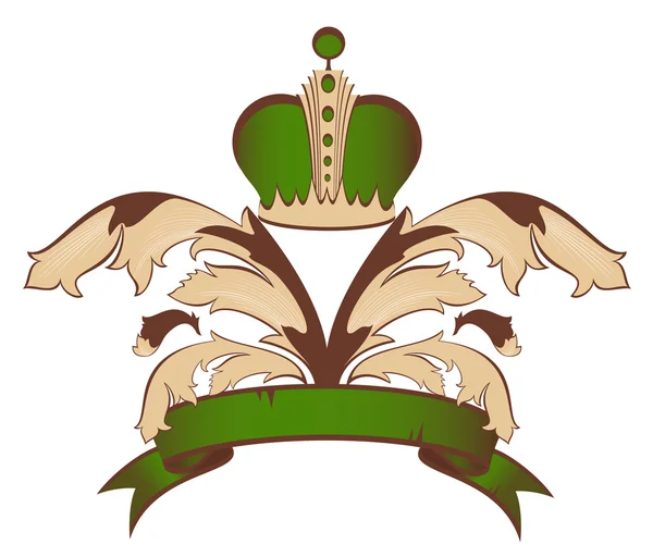 Grunge fond avec couronne — Image vectorielle