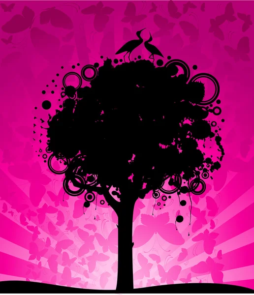 Abstraktní barevné strom. přírodní dekorace. — Stockový vektor