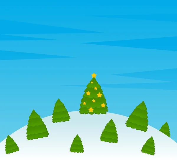 Мультфильм забавный fir-trees.Vector иллюстрации — стоковый вектор