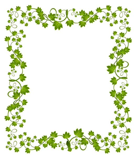 Hermoso marco decorativo de hojas para el diseño — Archivo Imágenes Vectoriales