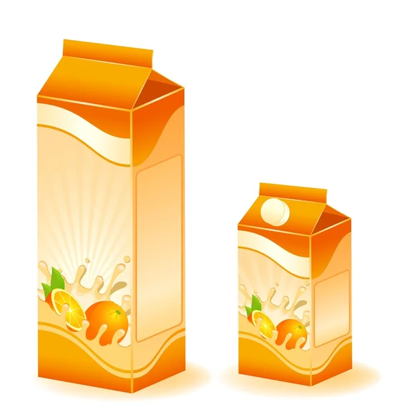 Design of packing milky products with fruit - vector illustration — Stock Vector