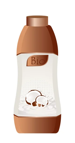 フルーツ - ベクター グラフィックと乳白色の製品の包装のデザイン — ストックベクタ