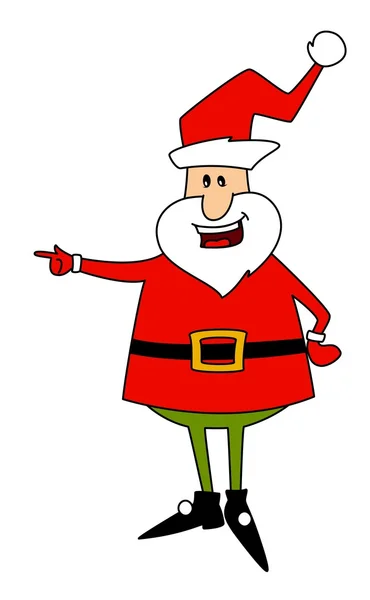 Happy Santa Claus over white. — Stock Vector